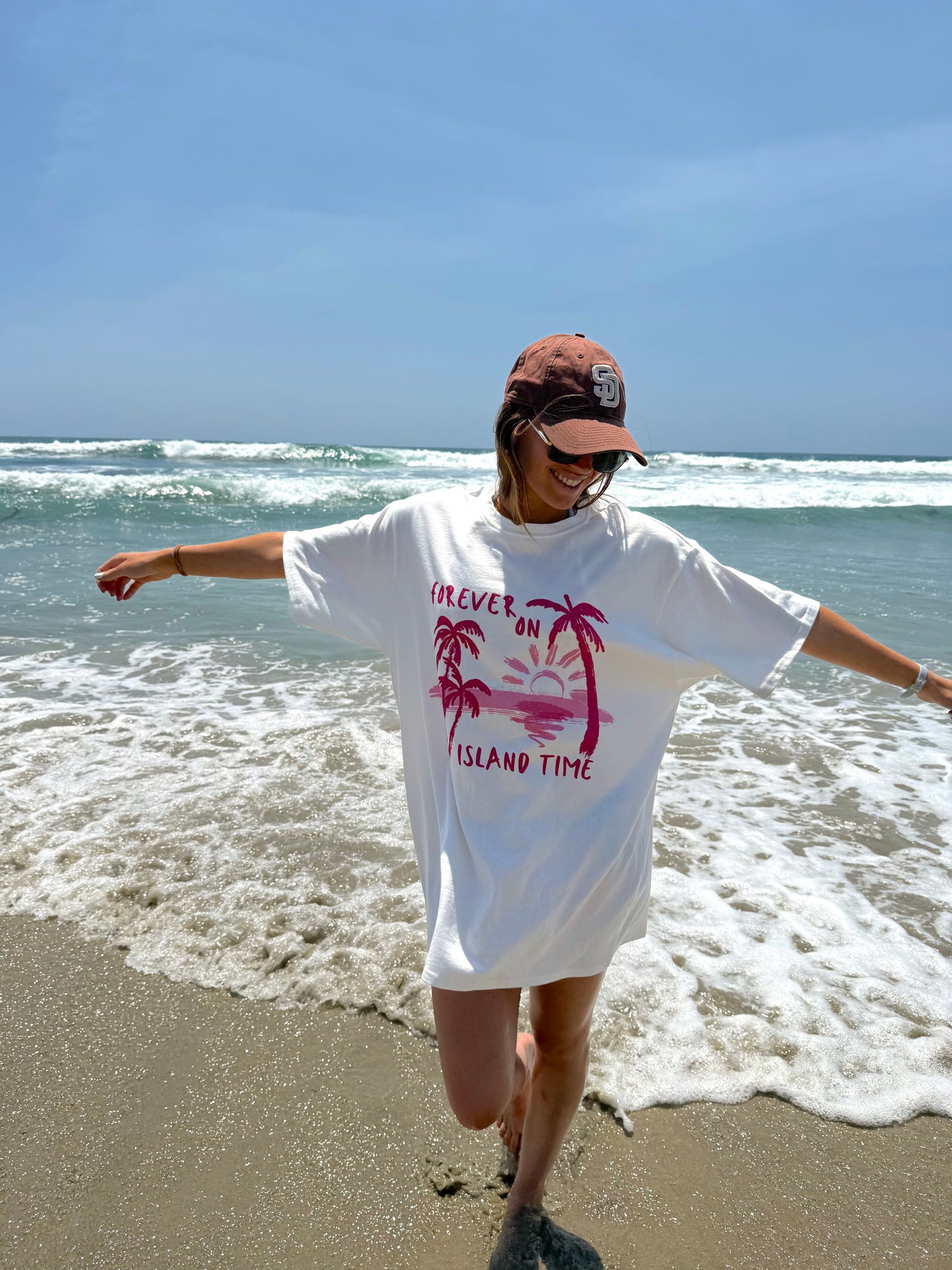 island time oversized tee