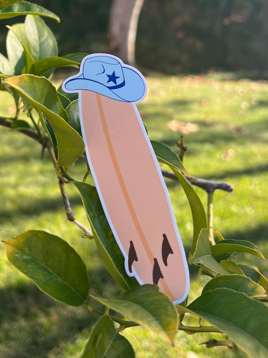 surfing cowgirl sticker